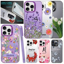 For iPhone 17e 16 Pro 15 14 13 Flower Customized Phone Case IMD Shockproof Cover