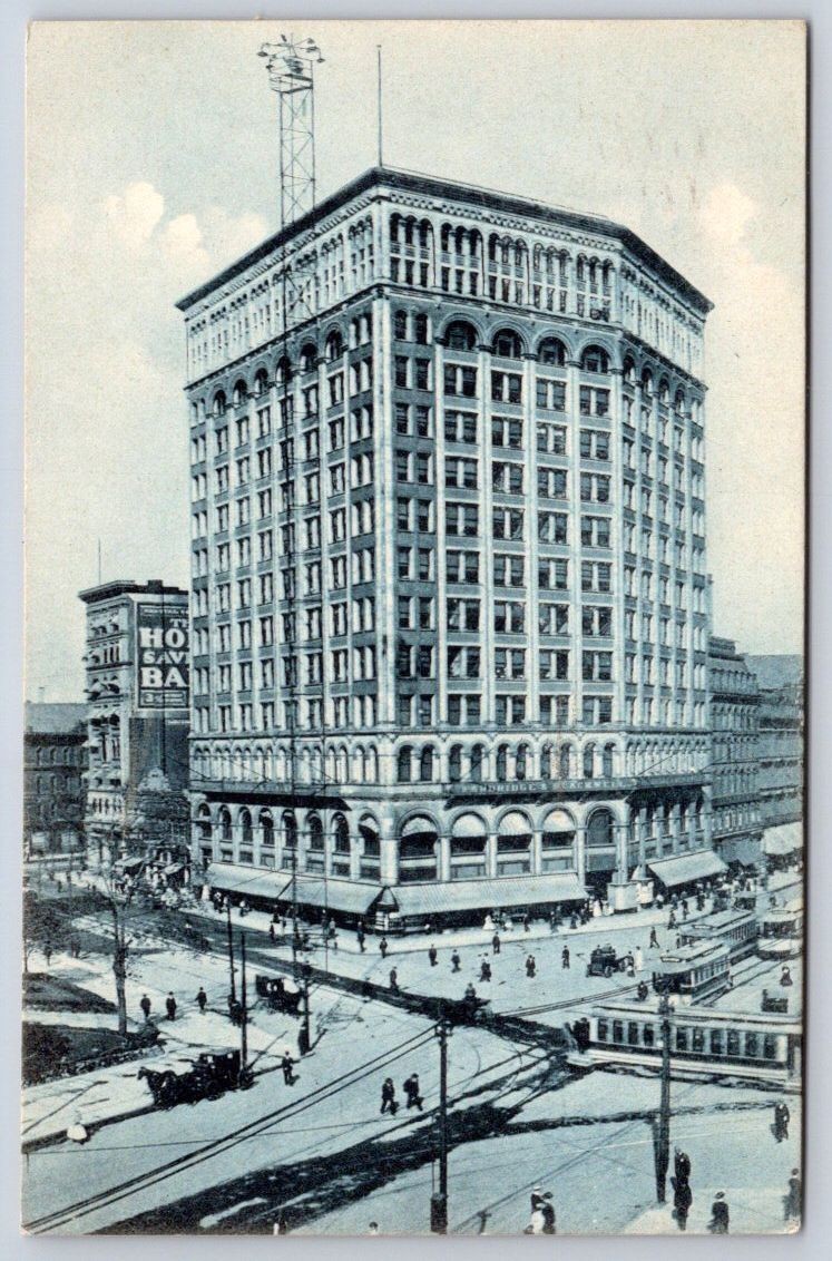 Antique Michigan Postcard DETROIT Majestic Building 1908