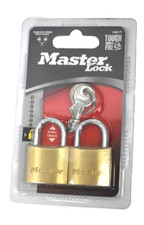 Master Lock 2 Pack 1901T Double Locking Levers 3/16" Shackle Shed Gate Storage