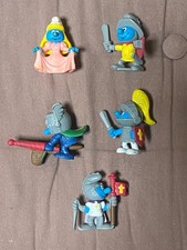 Lot of 5 Smurfs Knights Mcdo Figures 2005, Smurf, Smurf, Smurfos