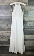 Monsoon Madison Wedding Dress Size UK 8 Ivory Embroidered Beaded Maxi Bridal