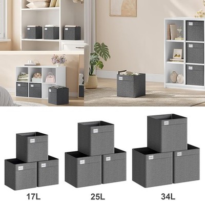 Faltbare Aufbewahrungsbox Stoffboxen mit Griffen Klappbox Organizer für Regal