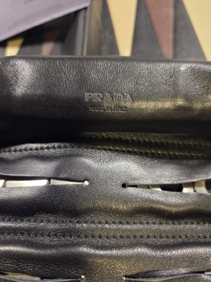 PRADA Saffiano Leather Travel BACKGAMMON Set. in Original Box, and Card! - Image 2 of 4