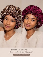 Reversible Satin Bonnet with adjustable elastic for Women