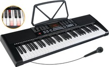61 Leucht Tasten Keyboard E-Piano Lern Klavier 255 Sounds Rhythmen Leuchttasten