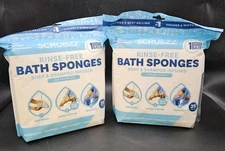 Scrubzz Disposable No Rinse Bathing Wipes Sponges Shower Wipes 50 Sheets 2 PACK