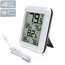 Digital Indoor Outdoor Thermometer Wired, Indoor Outdoor Temperature Monitor wit