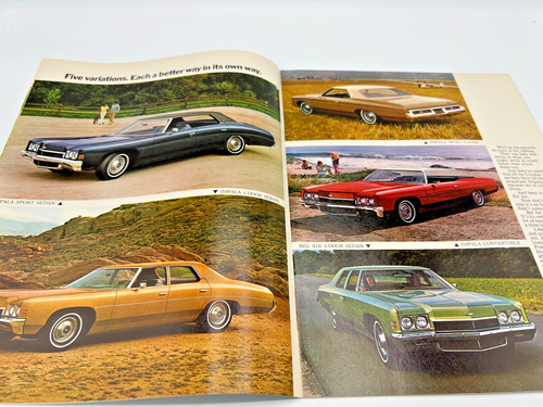 6 pc Full Line 1972 Chevy Dealer Brochures-Camaro, Vega, Nova & Chevelle - Picture 11 of 18