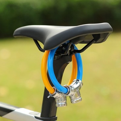 One Touch Fahrradschloss ohne Schlüssel Stahlseil für Fahrrad E-Bike Roller Ei