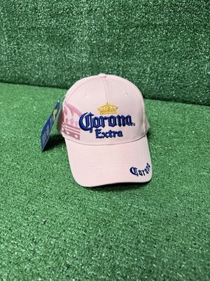 Vintage Y2K Corona Extra Baseball Cap Pink Strap Back Hat Embroidered NWT