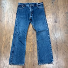 Vintage Levis Jeans Mens 38 Blue Denim Pants 517 Bootcut Red Tab Western Cowboy