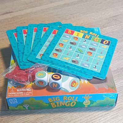Pressman Big Roll Bingo Animals Game w/Oversized Dice, Ages 4+, 2-6 Players