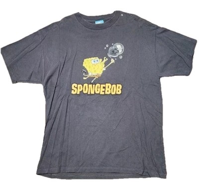 Vintage 2002 Y2K SpongeBob & Plankton  You Blasted Barnacle Head  Shirt Size L