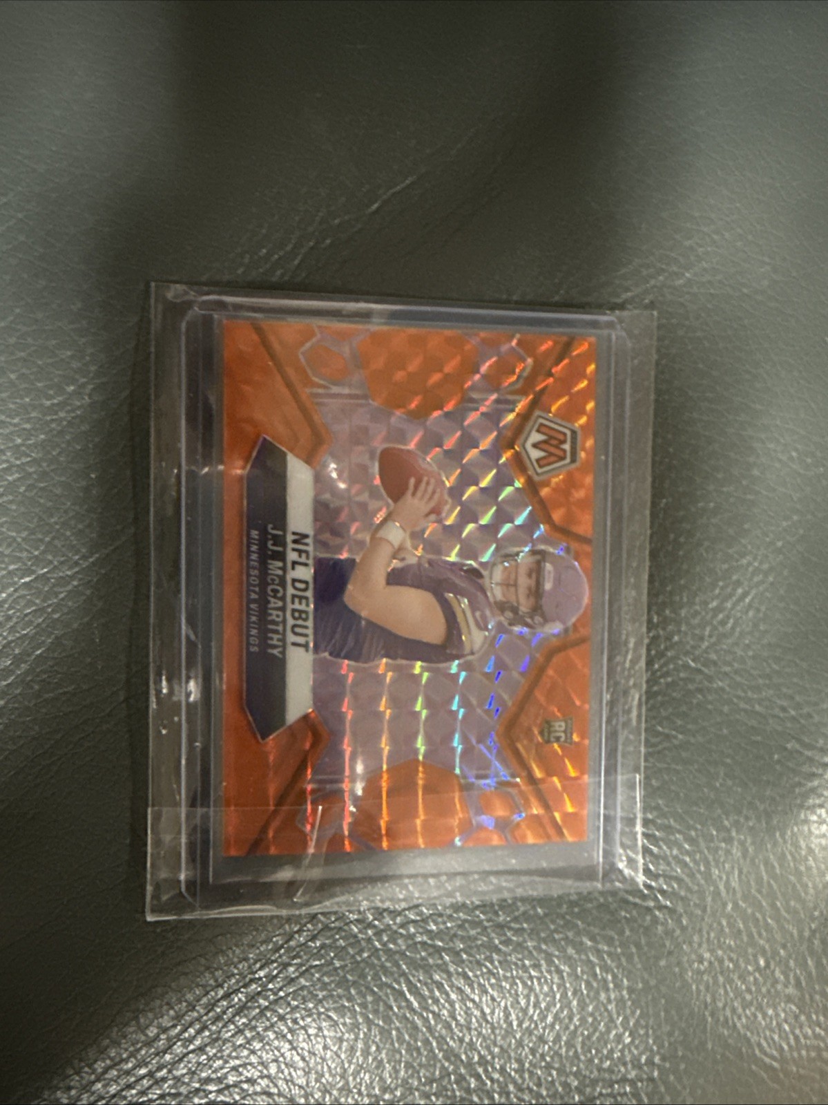 2024 Panini Mosaic - NFL Debut J.J. McCarthy #275 Orange Mosaic Prizm /199 (RC)