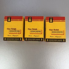 Kodachrome 1957 Exp Color Movie Film 8mm Type A Factory Sealed 25' Roll Lot of 3