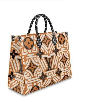 LOUIS VUITTON ONTHEGO GIANT CRAFTY MONOGRAM BLACK CARAMEL BAG