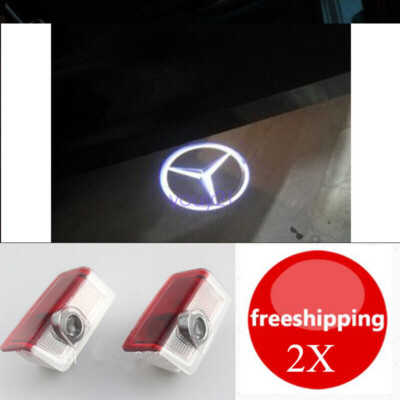 2x Ghost LED Door Step Courtesy Shadow Laser Lights For Mercedes A B E ML C GLA