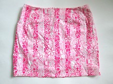 Lilly Pulitzer pink fuchsia straight skirt wild jungle animals lion monkey 4