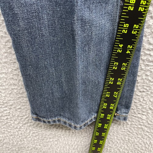 Lee Boys Jean Blue Denim Skinny Mid Rise Pockets Logo Slim Canvas Zipper Size 18 - Picture 8 of 11