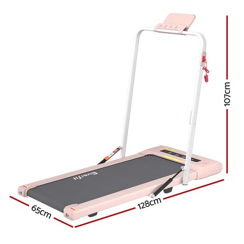 Everfit Treadmill Electric Walking Pad Under Desk Home Gym Fitness 400mm Pink - Picture 2 of 7