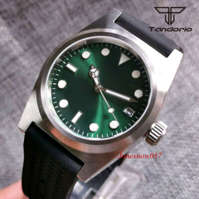 Diver Mod Japan NH35A PT5000 38MM Diver Sunburst Green Automatic Men Watch