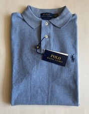  110 NWT Mens Polo Ralph Lauren Custom Slim Fit Mesh Short Sleeve Shirt Isle
