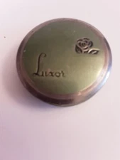 Antique 1926 Luxor Powder Compact Green With Rose