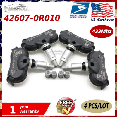 4PCS Tire Pressure Monitor Sensor TPMS for Toyota Highlander RAV4 42607-0R010