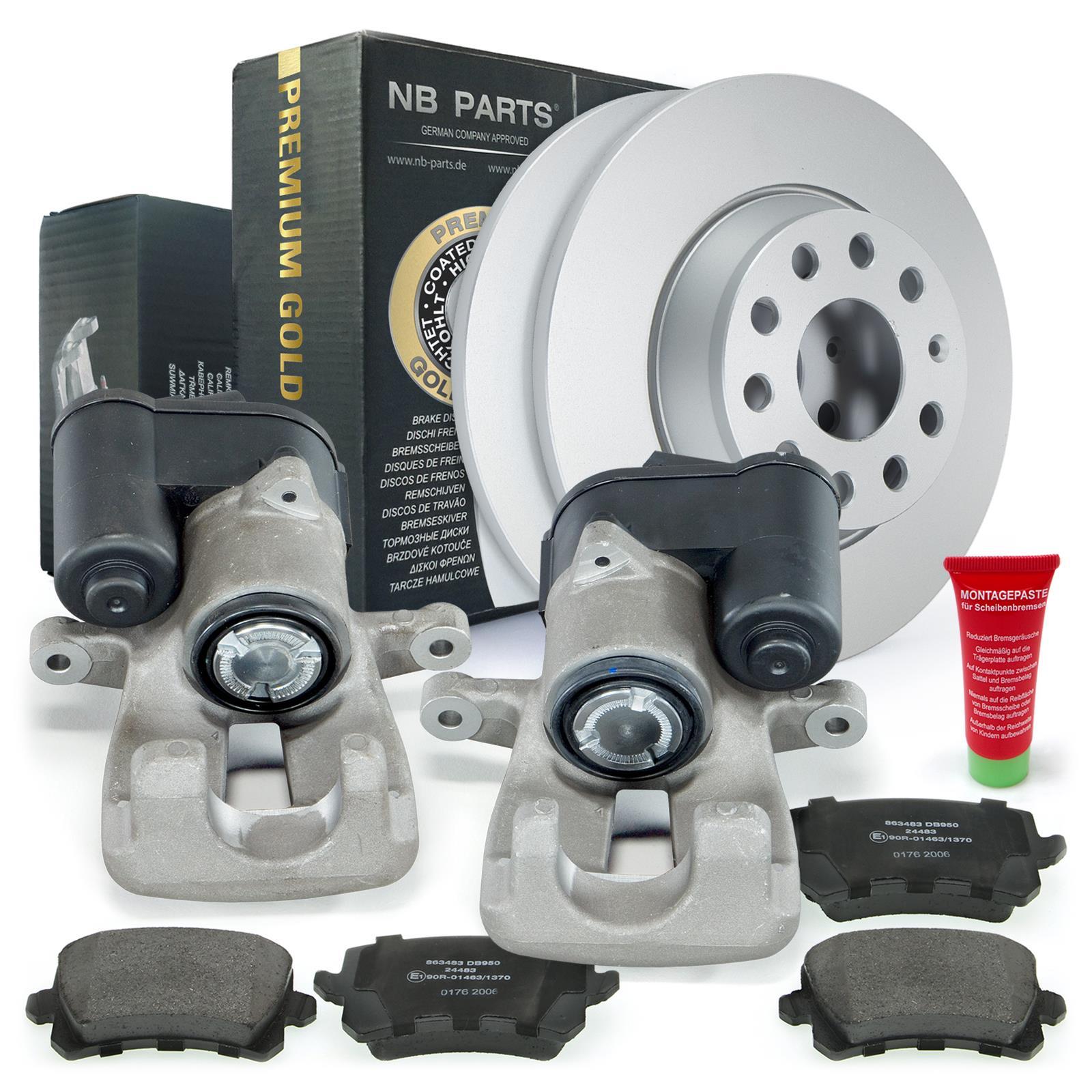 Brake Calipers Brake Discs Pads Rear for VW Passat B6 3C2 Variation 3C5 Cc