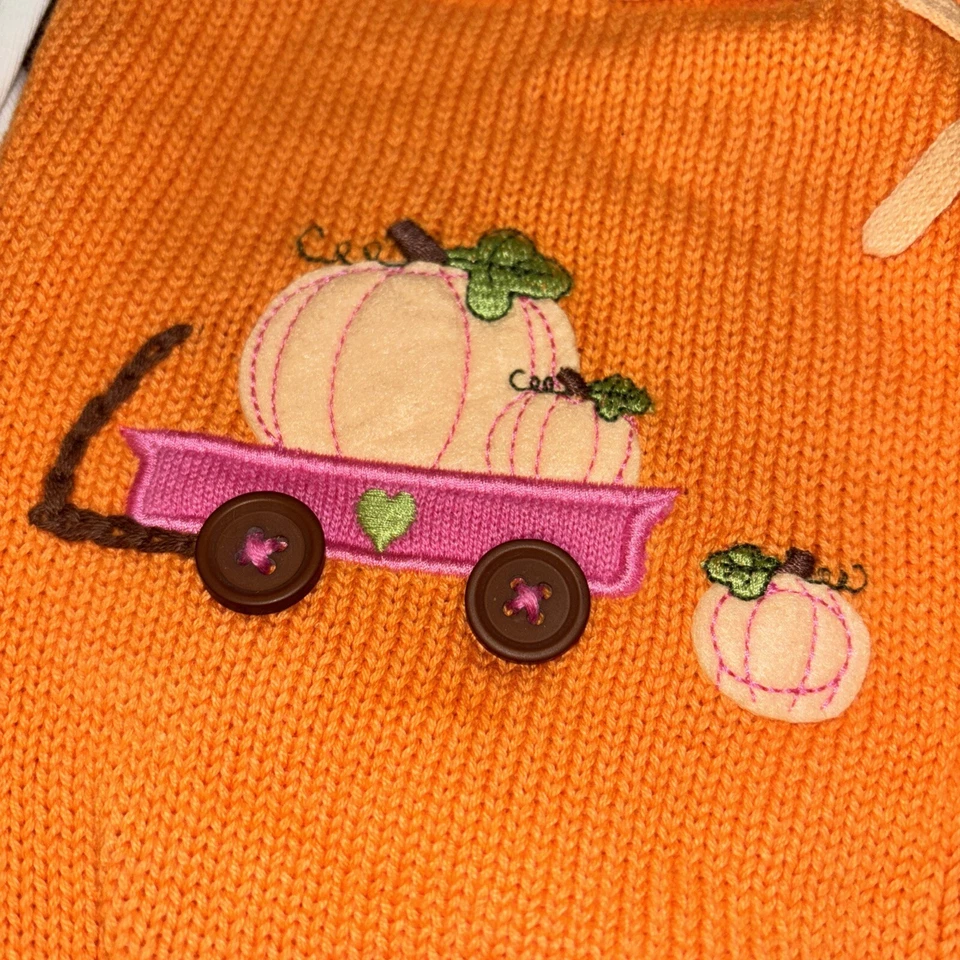 Hartstrings девочек свитер рубашка юбка 3шт комплект осени урожая тыквы ферма 7 - Изображение 4 из 4