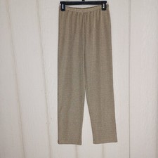 Pants Womens 6 Petite Gold VINTAGE 80s 90s Shiny Sparkle Disco Elastic Waist