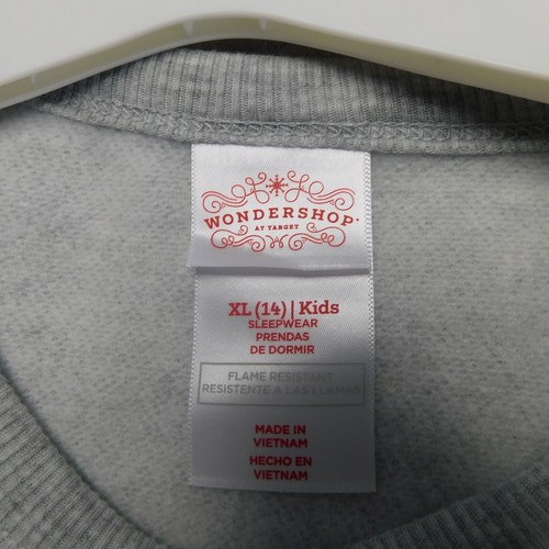 Wondershop Kids Team Holiday Spirit Family Pajama Sweatshirt - 14 XL, Gray #2782 - Picture 5 of 9