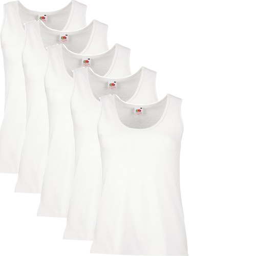 5 Confezione Donna Fruit of the Loom Lady-Fit value-weight CANOTTA MAGLIA - Foto 7 di 11