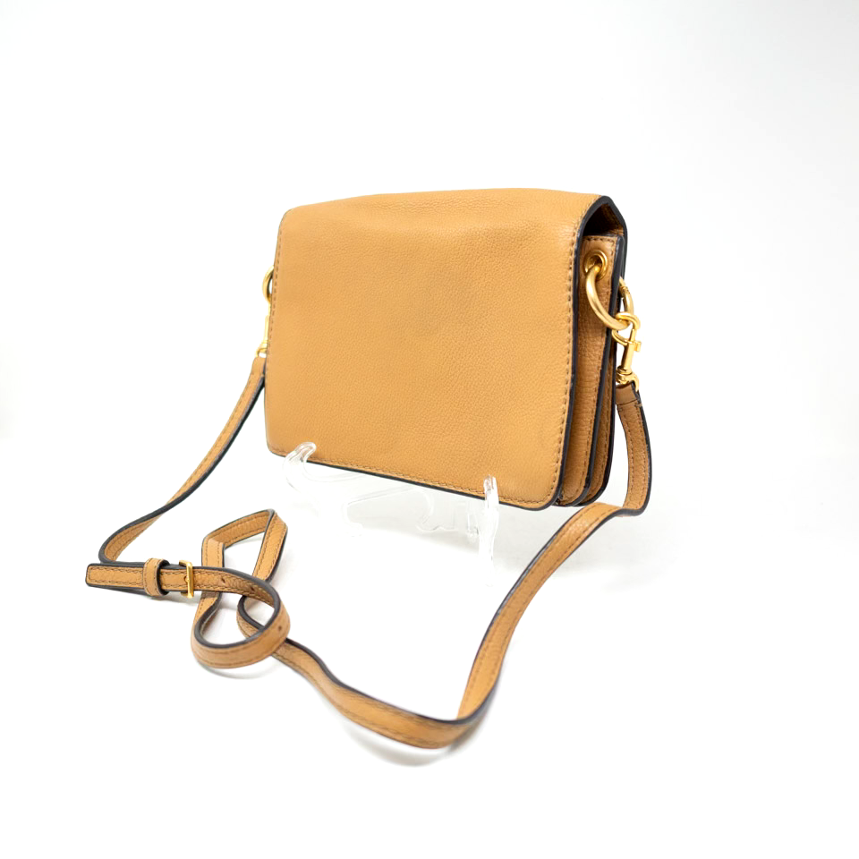 Tory Burch McGraw Foldover Genuine Leather Crossbody Shoulder Purse Bag