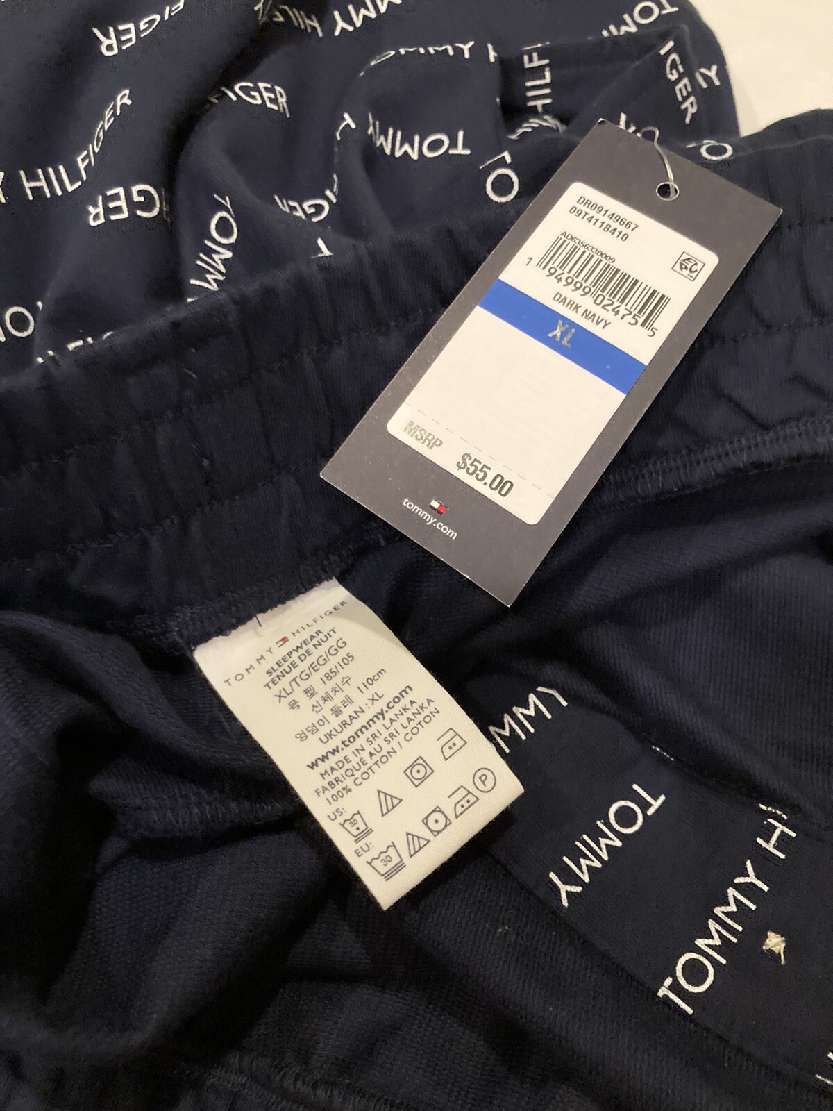 Tommy Hilfiger Men's XL Modern Essentials Dark Navy Terry Shorts image 9