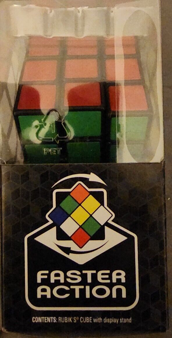 Rubik 3x3 Puzzle Cube Game With Stand Rubik's Hasbro Toy Original - Brand  New 885320832414