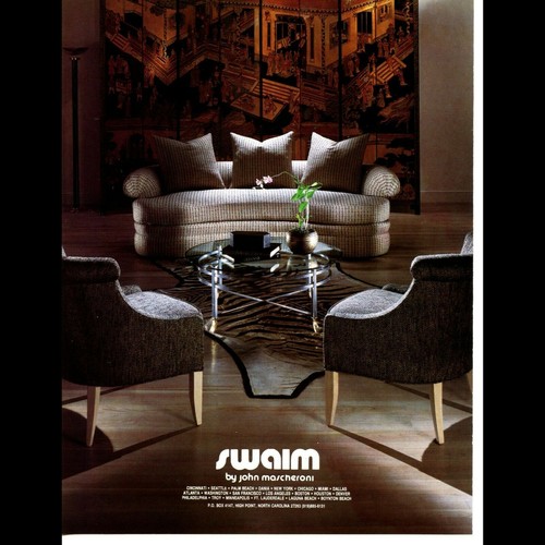 1990 Swaim by John Mascheroni Print Ad Paper Magazine Clipping Vtg 90s Home Art - Picture 2 of 6