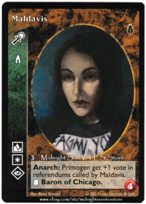 Maldavis Advanced Caitiff Anarchs Unbound Kickstarter V:TES VTES Vampire CCG