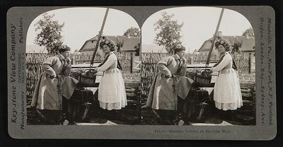 Photo:Russian lovers at the old well