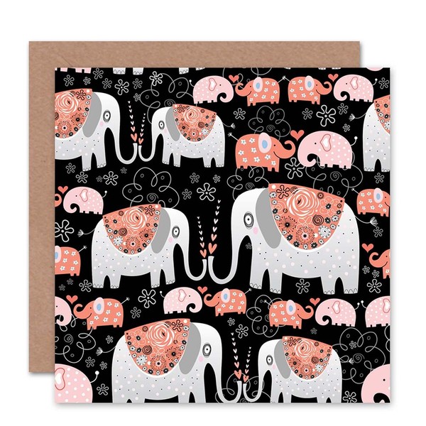 Liebe Stilisierte Romantik Elefant Jahrestag Valentinstag Valentinskarte-image