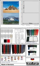 10 Kobra G32E Postcard Sleeves 2 Pockets 108x155mm Divided Clear