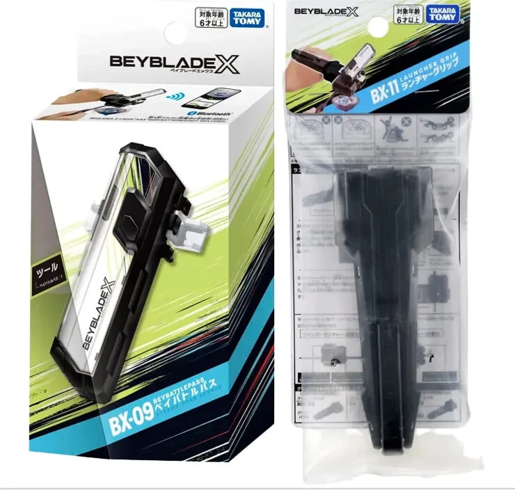 TAKARA TOMY BEYBLADE X BX-09 BEY BATTLE PASS & BX-11 BEY LAUNCHER