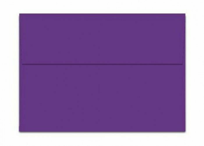 A7 Envelopes, 5 1/4 x 7 1/4, Purple, Square Flap, 24w (90gsm), 100