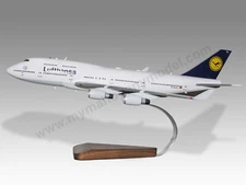 Boeing 747- 400 Lufthansa Desk Wood Airplane New Model Large Scale 1/150
