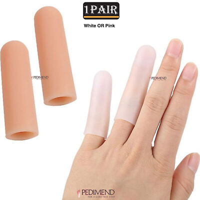 Pedimend 1PAAR Gel Fingerschutz Fingerkappen Silikon Fingerspitzen Schutz