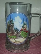 Bierkrug Krug aus Glas Erfurt Dom und Severikirche Sammeln Bier Brauerei