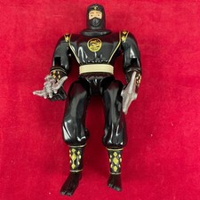 Vintage 1995 MMPR Power Rangers 5.5" Black Ninja Ranger Action Figure - Complete