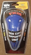 VKM Teen Athletic Supporter  Cup Unit SSUPT, Size Reg 26"-30" Blue, Free S H