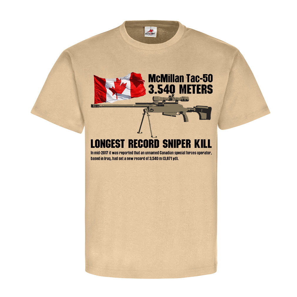 KEEN Longest record sniper kill McMillan Tac 50 fucile cecchino maglietta #25643
