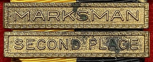 1965 **FEDERAL RESERVE BANK** (SECOND PLACE) MARKSMAN MEDAL+RIBBON! SCARCE! - Picture 5 of 14
